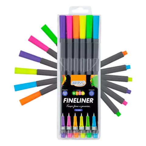 Fineliner neon BRW 6 cores