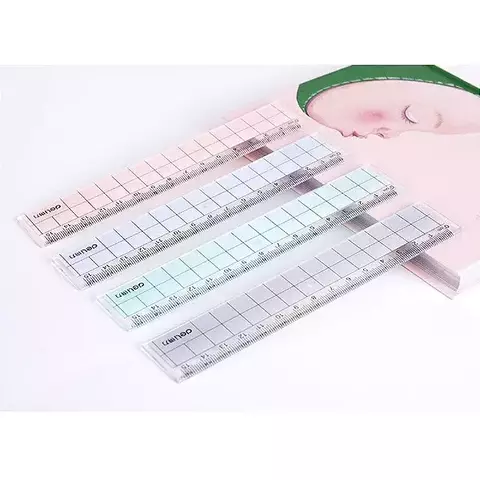 Régua Quadriculada Pastel - 18 cm