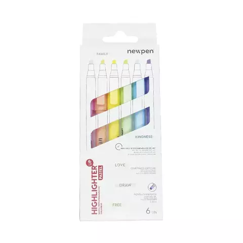 Marca Texto NewPen - Cor Pastel - 6 Cores
