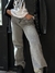 Jean wide leg gris