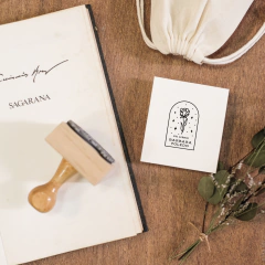 Carimbo Ex-Libris Personalizado | Rosa - L70