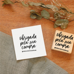 Carimbo Semi-Personalizado | Obrigada / Compra