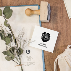 Carimbo Ex-Libris Personalizado | Monstera - L23