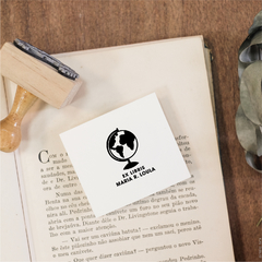 Carimbo Ex-Libris Personalizado | Globo - L27