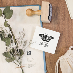 Carimbo Ex-Libris Personalizado | Borboleta - L28