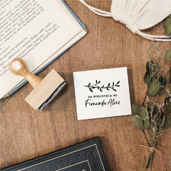 Carimbo Ex-Libris Personalizado | Folhinha - L04