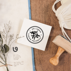 Carimbo Ex-Libris Personalizado | Rosa - L65