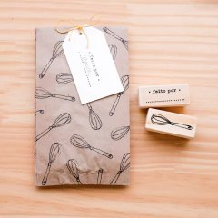 Kit Carimbo "Fouet + Feito por" com 2 un 5x2 cm - comprar online