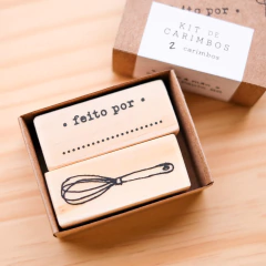 Kit Carimbo "Fouet + Feito por" com 2 un 5x2 cm na internet