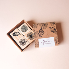 Kit Carimbo Flores B | com 4 un (2.5x2.5 cm) - comprar online