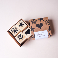 Kit Carimbo Formas com 4 un 2.5x2.5 cm