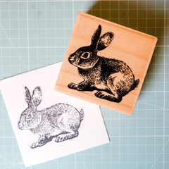 Carimbo Páscoa | Coelho Vintage – 8x8 cm - comprar online