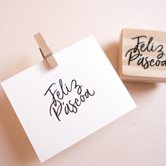 Carimbo | Feliz Páscoa - 4.5x4.5 cm