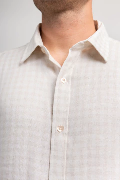 Imagem do Camisa Bali Xadrez Areia/Natural