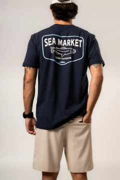T-shirt Sea Market Marinho