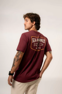 T-shirt Sea Market Vinho na internet