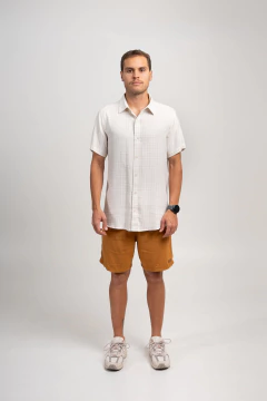 Camisa Bali Xadrez Areia/Natural - loja online