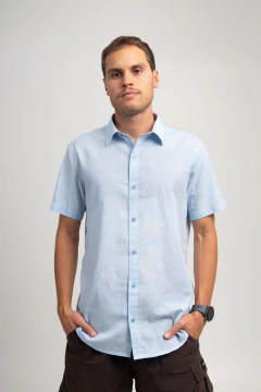 Camisa Soft Linen Azul Claro