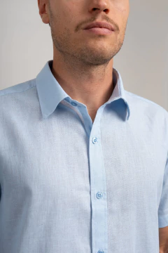 Camisa Soft Linen Azul Claro - loja online