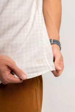 Camisa Bali Xadrez Areia/Natural na internet