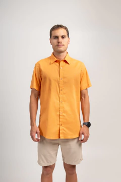 Camisa Soft Linen Laranja Terroir