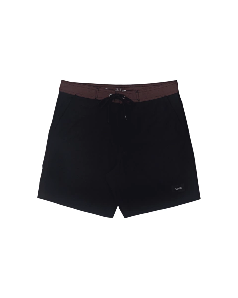 Boardshort Retro Preto/Marrom - comprar online