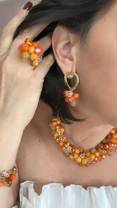 COLAR NASSAU ORANGE - Angelinas Acessórios