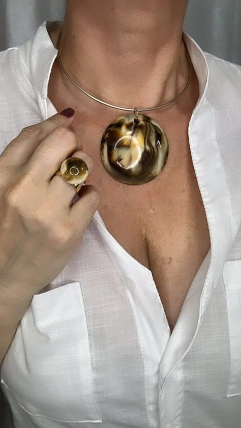 COLAR ISABEL MESCLADO CARAMELO