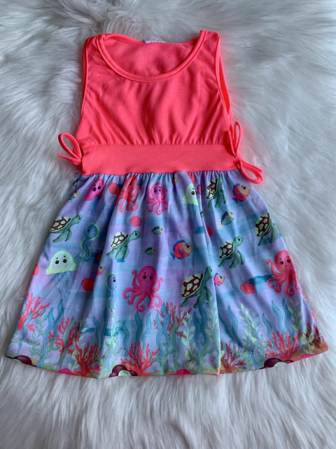 Vestido Fundo do Mar Rosa