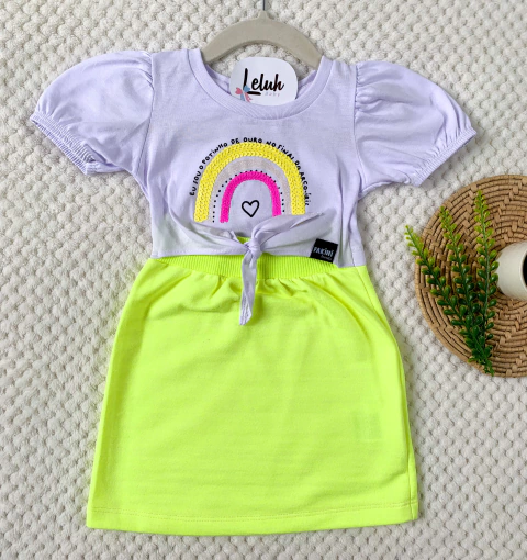 Vestido Neon arco íris