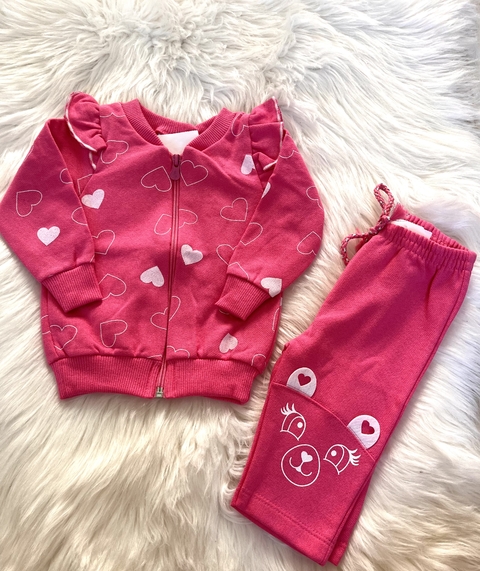 Conjunto Coração Rosa