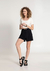 SHORTS COM PREGAS E BOTÕES TECIDO RAYON