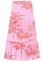Saia Midi em Viscose Estampada com Babados 45474 - All Time