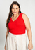 BLUSA PLUS SIZE CANELADA DECOTE V - comprar online