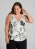 BLUSA PLUS SIZE DECOTE V ESTAMPADA 46963 - comprar online