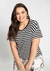 BLUSA PLUS SIZE CREPE LISTRADA 46975