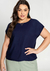 BLUSA PLUS SIZE VISCOSE E MALHA 46978 - comprar online