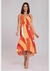 VESTIDO MIDI EM CREPE CHIFFON COM BABADO