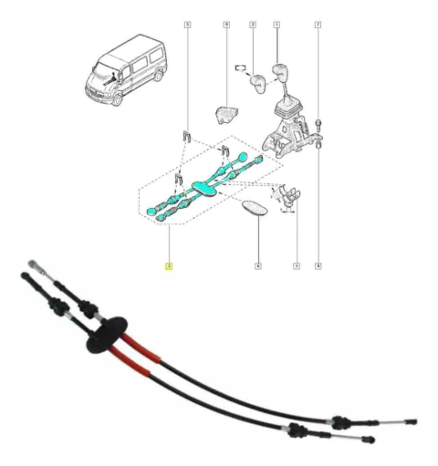 Cabo Alavanca Renault Master 2.8 2003 8200285626