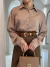 Camisa Cetim Samanta - Marrom - comprar online