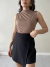 Short Saia Crepe Alfaiataria Carla - Preto - BELA FIORE