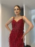 Imagem do Vestido Festa super luxo com plumas - Vermelho