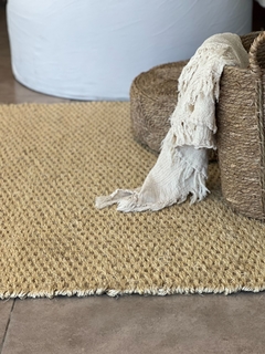 ALFOMBRA DE SISAL GRUESO NATURAL CON YUTE - comprar online