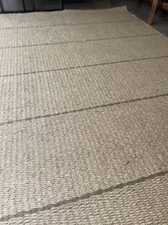 Alfombra de sisal natural con rayas de yute - comprar online