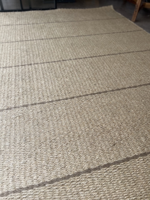 Alfombra de sisal natural con rayas de yute - comprar online