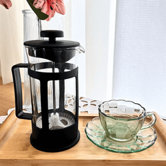 Cafeteira Prensa Francesa Good Caffee Vidro Preta 350ml Leite Aerado - comprar online