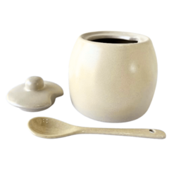 Açucareiro Sarah Cerâmica Bege 380ml Hauskraft - Bruna Store & Decor 