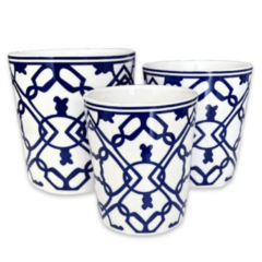 Cachepot Azulejo Português Azul Marinho Cachepôs Vasos Porcelana