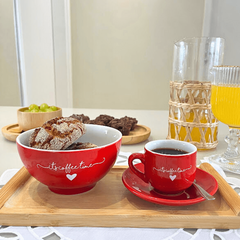 Bowl Porcelana Vermelho L´Amour Tigela 440ml Vasilha Cumbuca - loja online