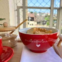 Bowl Porcelana Vermelho L´Amour Tigela 440ml Vasilha Cumbuca - Bruna Store & Decor 